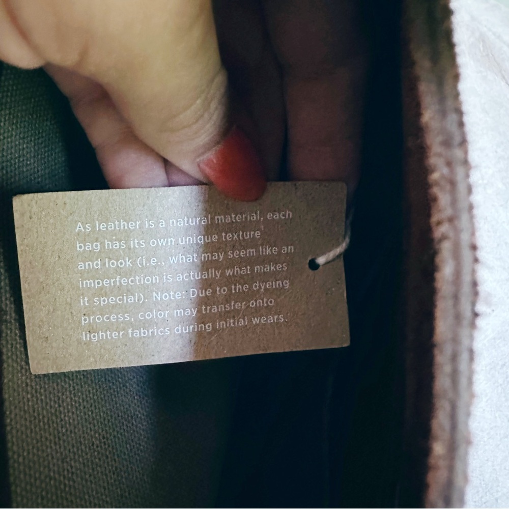 NWT Madewell essential suede bucket tote bag soft mahogany brown suede leather - Picture 8 of 16